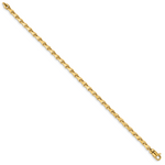 14k 3.3mm Hand-polished Fancy Link Bracelet