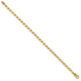 14k 3.3mm Hand-polished Fancy Link Bracelet