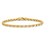 14k 3.3mm Hand-polished Fancy Link Bracelet