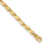 14k 3.9mm Hand-polished Fancy Link Bracelet
