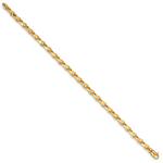 14k 3.9mm Hand-polished Fancy Link Bracelet