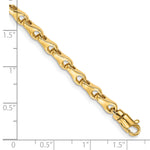 14k 3.9mm Hand-polished Fancy Link Bracelet