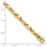 14K 4mm Hand-polished Fancy Link Chain