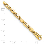 14K 4mm Hand-polished Fancy Link Chain