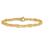 14k 5mm Hand-polished Fancy Link Chain