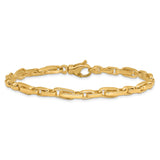14k 5mm Hand-polished Fancy Link Chain