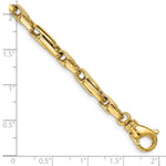 14k 5mm Hand-polished Fancy Link Chain