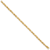 14k 4.1mm Hand-polished Byzantine Link Bracelet