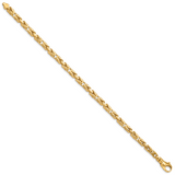 14k 4.9mm Hand-polished Byzantine Link Bracelet
