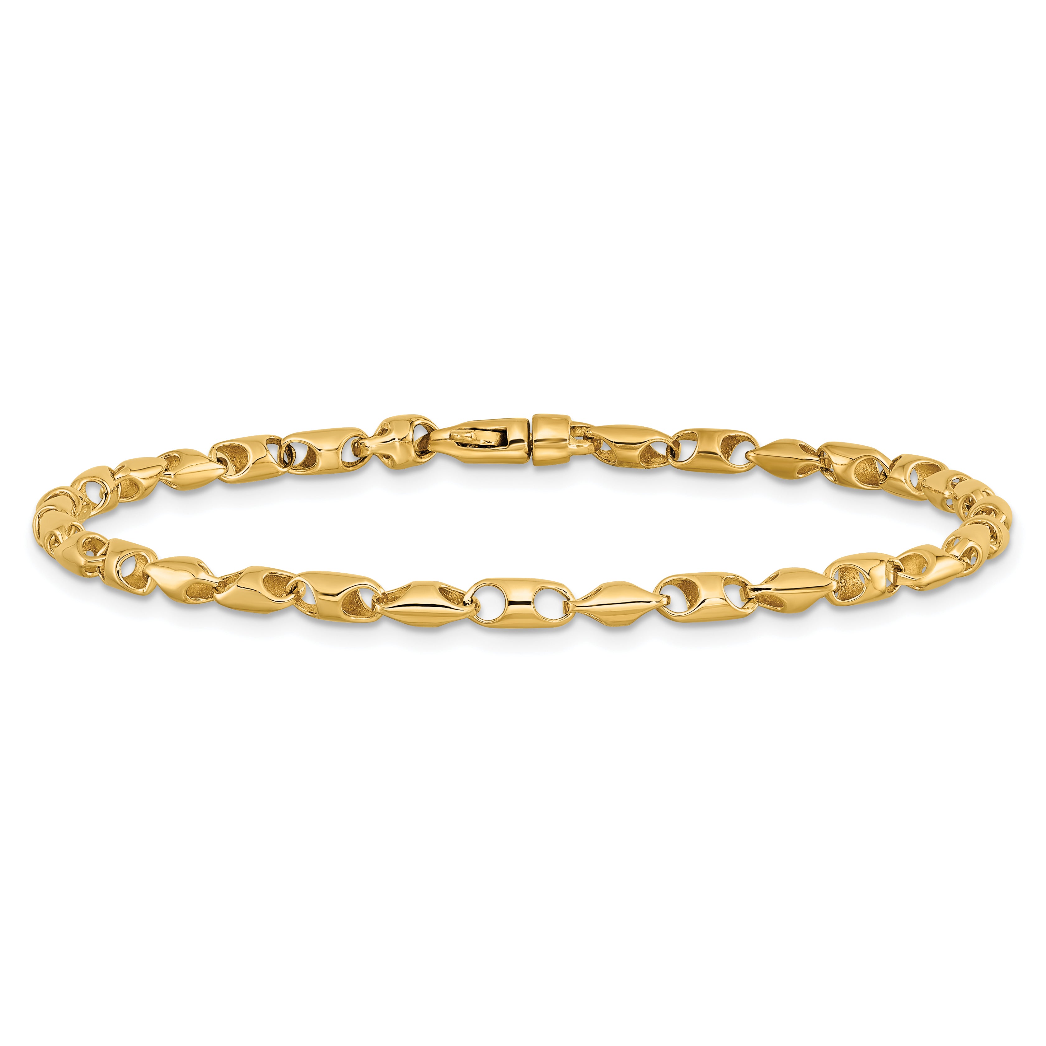 14K 3.1mm Fancy Link Bracelet