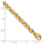 14k 4.1mm Fancy Barrel Link Chain