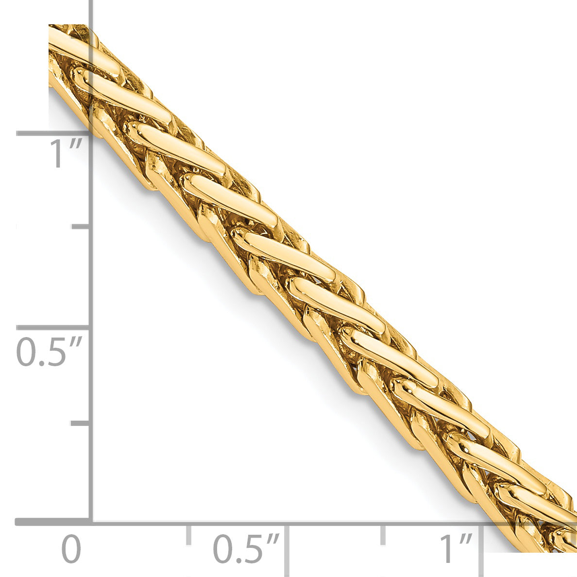 14K 4.4mm Hand-polished Flat-Edged Woven Link Chain