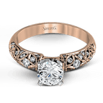 Engagement Ring in 18k Gold with Diamonds