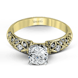 Engagement Ring in 18k Gold with Diamonds