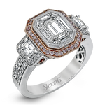 Engagement Ring in 18k Gold with Diamonds