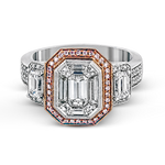 Engagement Ring in 18k Gold with Diamonds