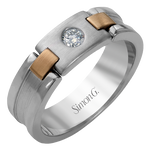 Men Ring in 18k Gold with Diamonds