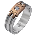 Men Ring in 18k Gold with Diamonds
