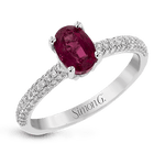 Color Ring in 18k Gold with Diamonds