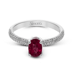 Color Ring in 18k Gold with Diamonds