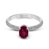 Color Ring in 18k Gold with Diamonds