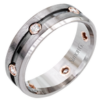 Men Ring in 14k Gold with Diamonds