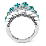 Color Ring in 18k Gold with Diamonds