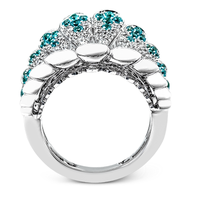 Color Ring in 18k Gold with Diamonds