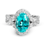 Color Ring in 18k Gold with Diamonds