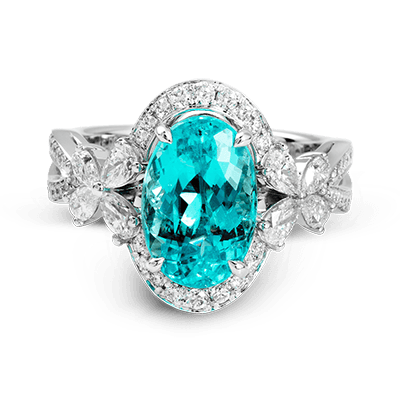 Color Ring in 18k Gold with Diamonds