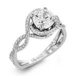 Engagement Ring in 18k Gold with Diamonds