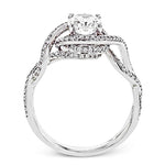 Engagement Ring in 18k Gold with Diamonds