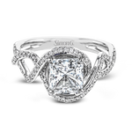 Engagement Ring in 18k Gold with Diamonds