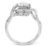 Engagement Ring in 18k Gold with Diamonds
