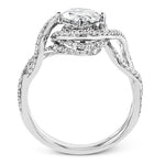 Engagement Ring in 18k Gold with Diamonds