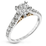 Engagement Ring in 18k Gold with Diamonds