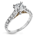 Engagement Ring in 18k Gold with Diamonds
