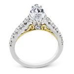 Engagement Ring in 18k Gold with Diamonds
