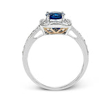 Color Ring in 18k Gold with Diamonds