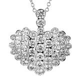 Heart Pendant in 18k Gold with Diamonds