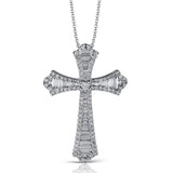 Cross Pendant in 18k Gold with Diamonds