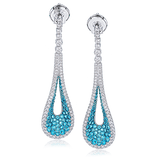 Color Earring in 18k Gold with Diamonds