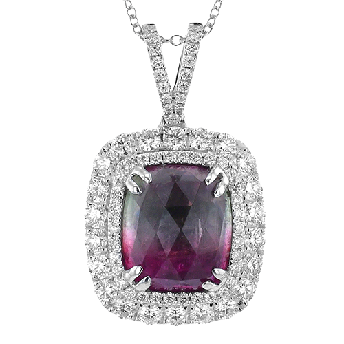 Color Pendant in 18k Gold with Diamonds