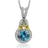 Color Pendant in 18k Gold with Diamonds