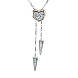 Heart Pendant in 18k Gold with Diamonds