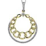 Pendant in 18k Gold with Diamonds