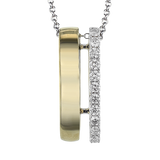 Pendant in 18k Gold with Diamonds