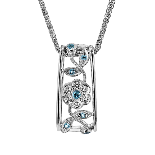Color Pendant in 18k Gold with Diamonds