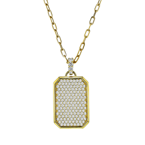 Gent Necklace in 18k Gold with Diamonds