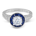 Engagement Ring in 18k Gold with Diamonds